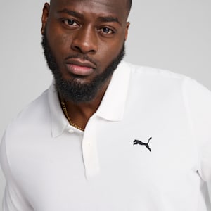 Camiseta tipo polo Essentials de piqué para hombre, PUMA White, extralarge